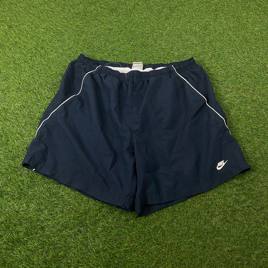00s Nike Piping Shorts Blue Large