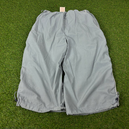 00s Nike Baggy Piping Capri Shorts Grey Large