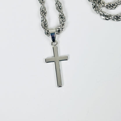 Jesus Cross Necklace Silver