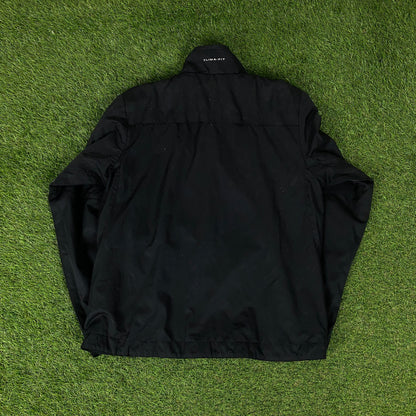 00s Nike Golf Windbreaker Jacket + Joggers Set Black Medium