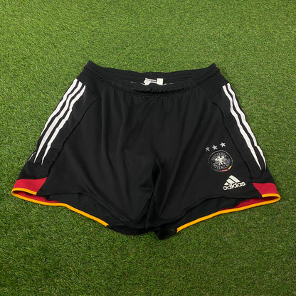 00s Adidas Germany Football Shorts Black Large