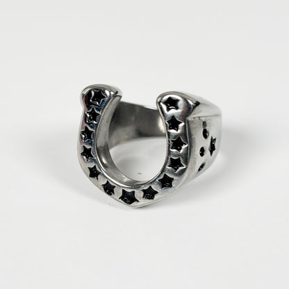 Lucky Horseshoe Ring Silver