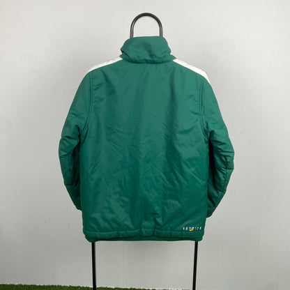 Retro Nautica Reversible Fleece Coat Jacket Green XL