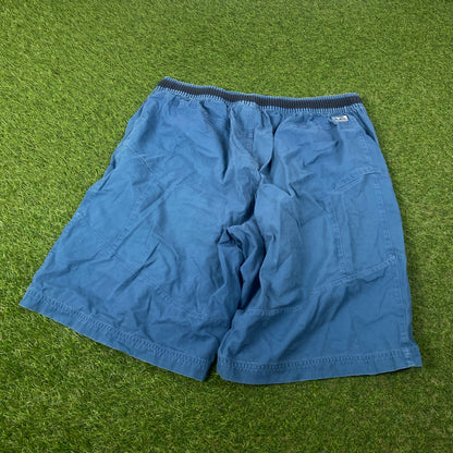 90s Adidas Cargo Shorts Blue Large