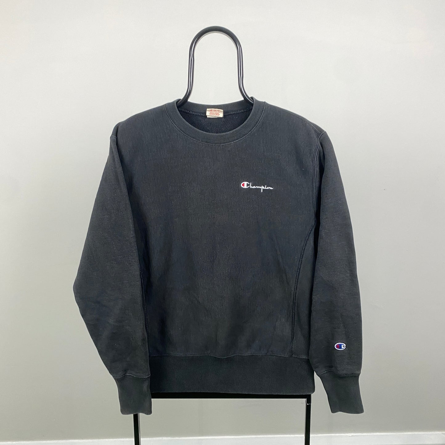 Retro Champion Sweatshirt Black Medium