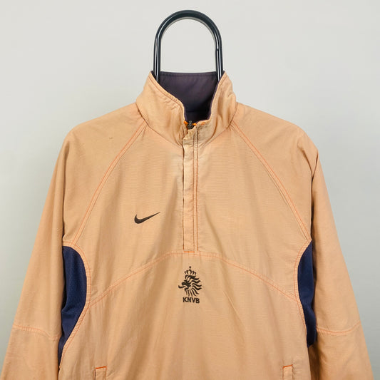 00s Nike Netherlands Reversible Windbreaker Jacket Blue Small