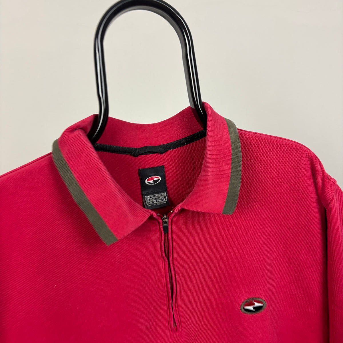00s Nike Tiger Woods Golf Polo T-Shirt Red XL