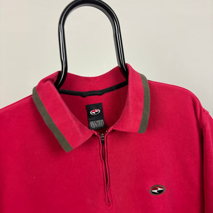 00s Nike Tiger Woods Golf Polo T-Shirt Red XL