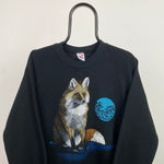 Retro Fox Sweatshirt Black XXL