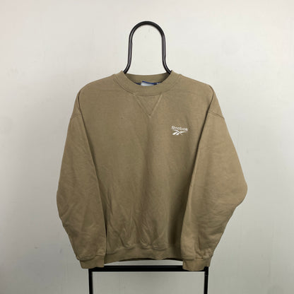 Retro Reebok Sweatshirt Brown Small