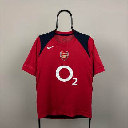 90s Nike Arsenal O2 Football Shirt T-Shirt Red Small
