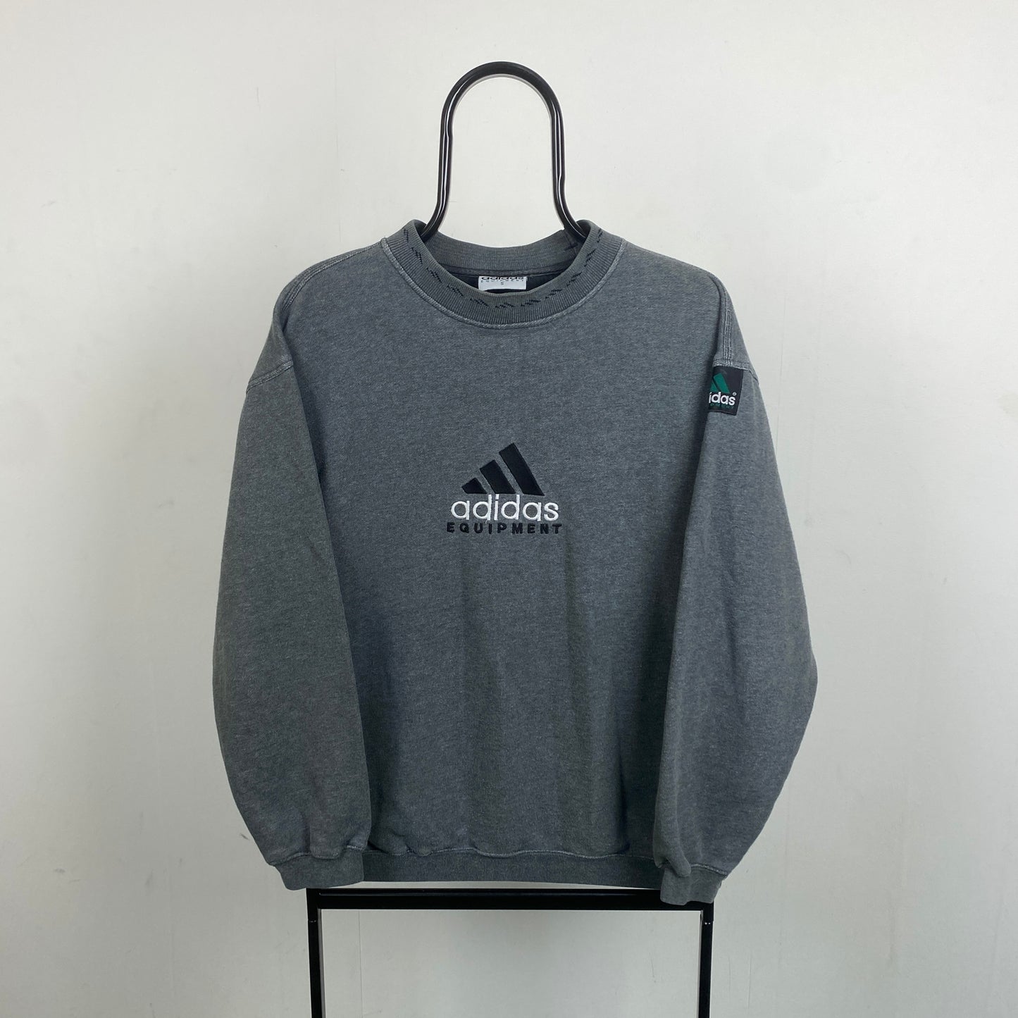 90s Adidas Equipment Sweatshirt Grey Small