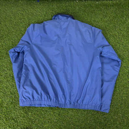 00s Nike Windbreaker Jacket + Joggers Set Blue Small
