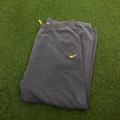 00s Nike Wide Leg Cotton Joggers Grey XL