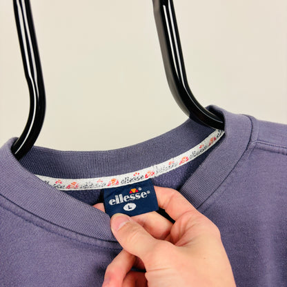 90s Ellesse Sweatshirt Purple Medium