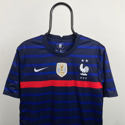 00s Nike France Football Shirt T-Shirt Blue Large