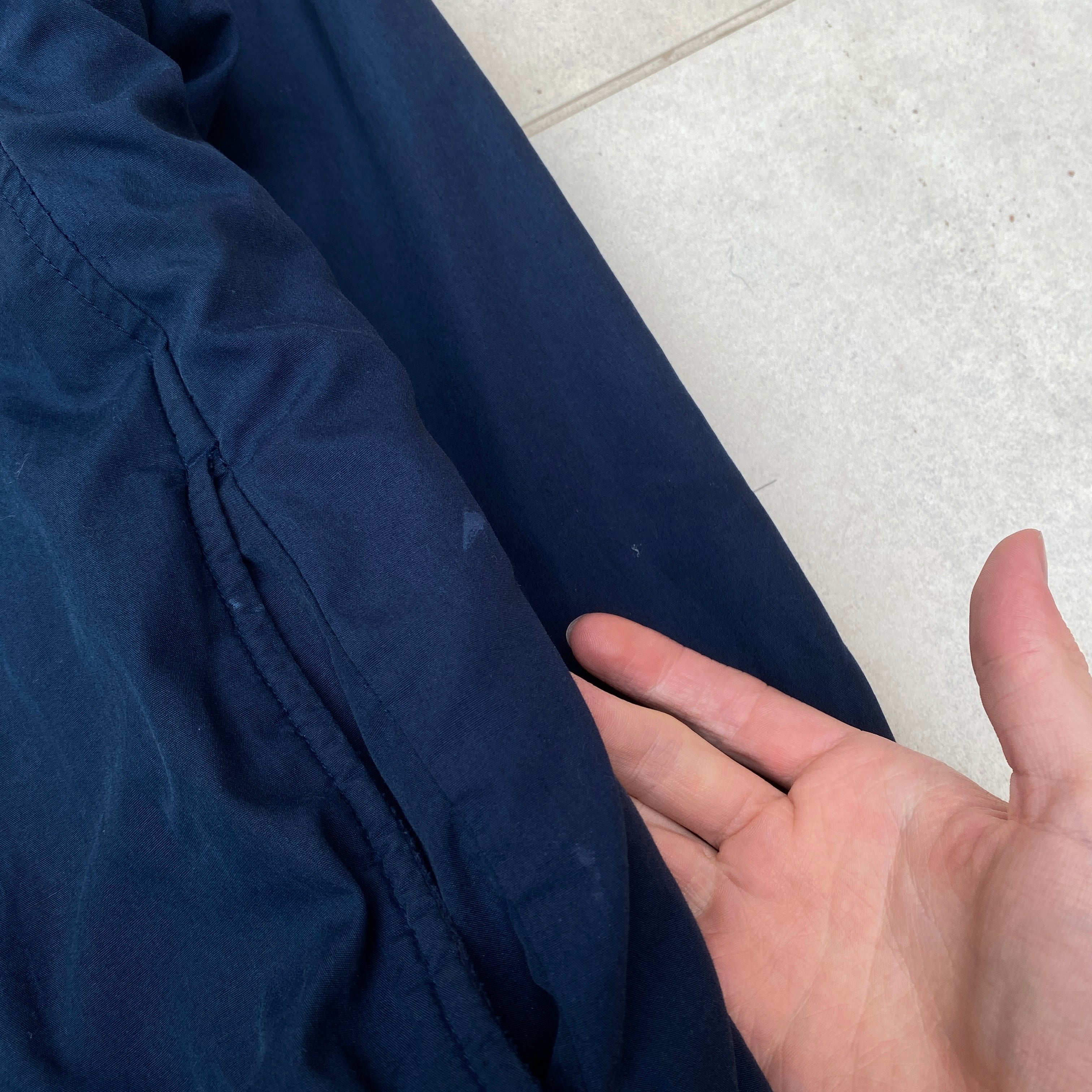 90s Nike Reversible Fleece Coat Jacket Blue Small