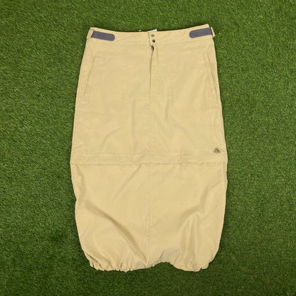 00s Nike ACG Zip Off Cargo Skirt Shorts Brown Medium