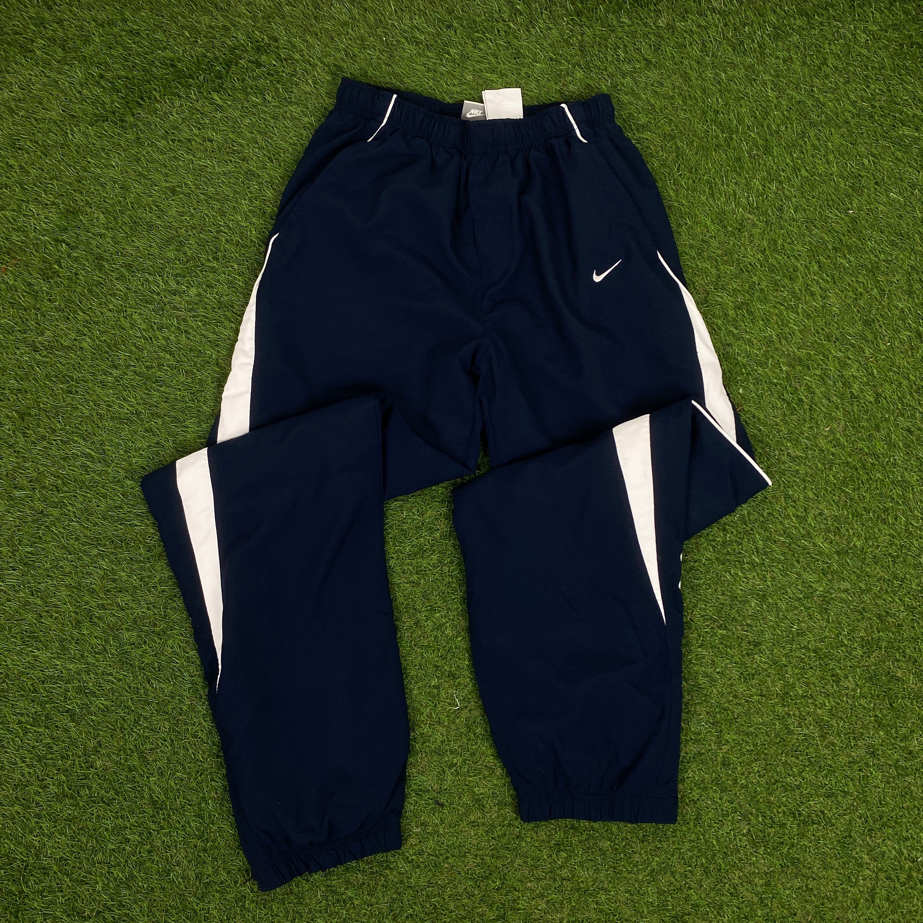 00s Nike Piping Tracksuit Jacket + Joggers Set Blue XS