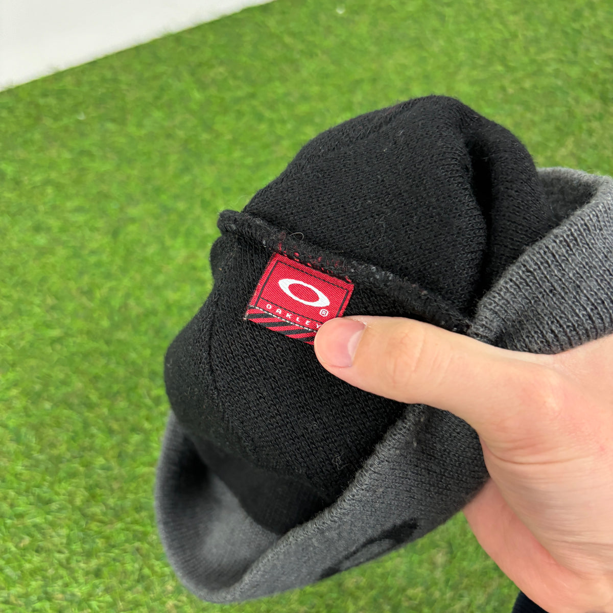 90s Oakley Beanie Hat Black
