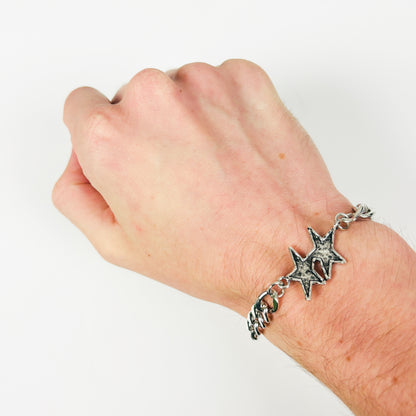 Vintage Star Outline Bracelet Silver
