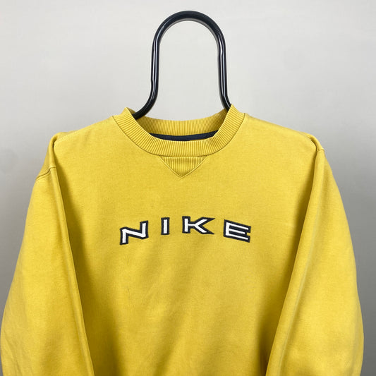 90s Nike Sweatshirt Yellow XS