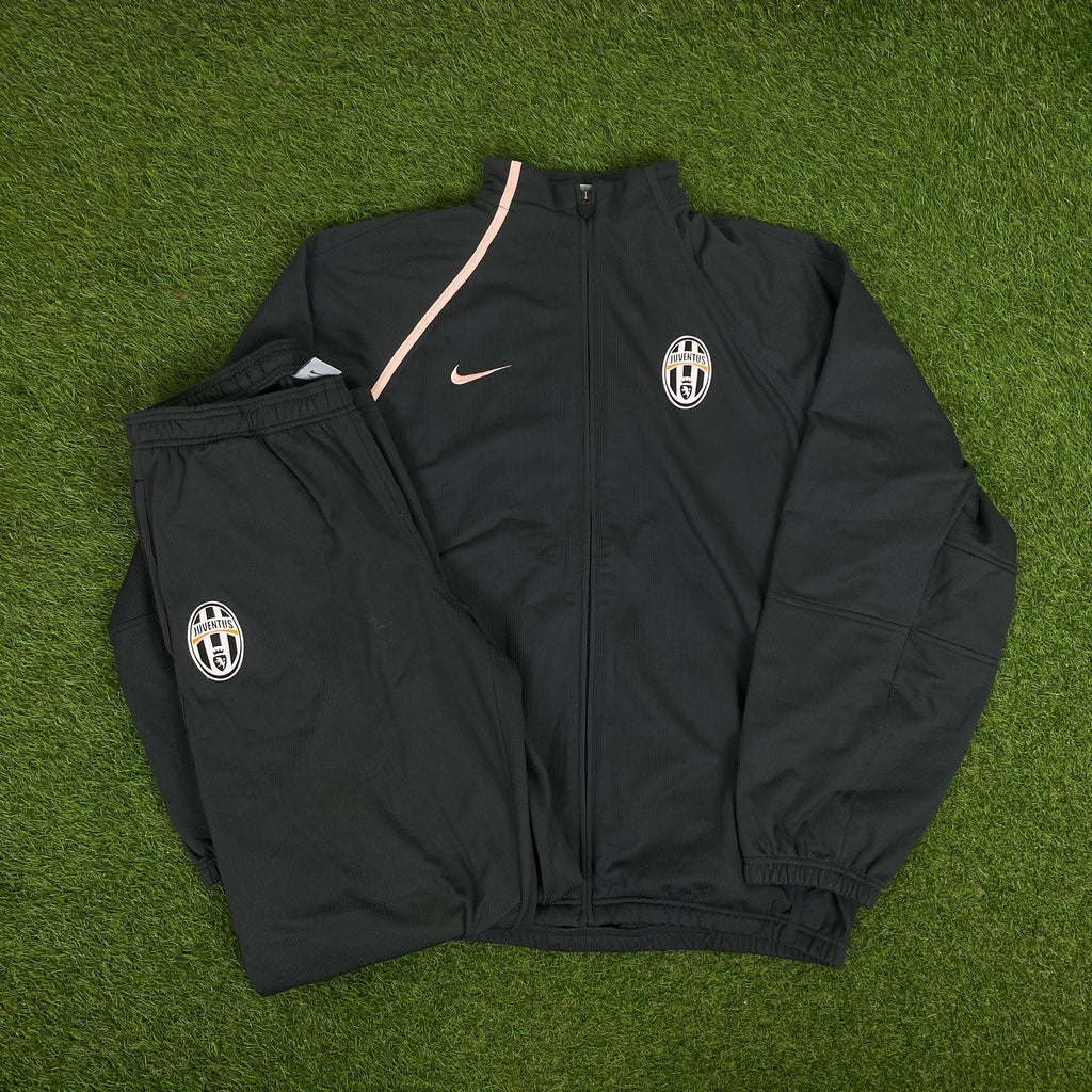 00s Nike Juventus Tracksuit Set Jacket + Joggers Grey XL