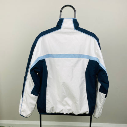 00s Reebok Piping Windbreaker Jacket White Small