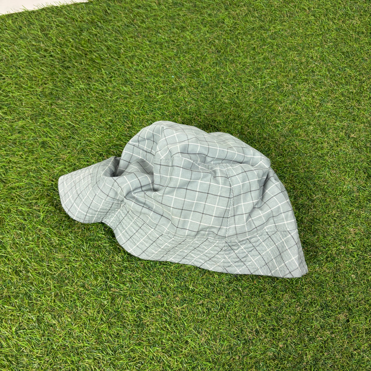 00s Nike Reversible Plaid Bucket Hat Blue