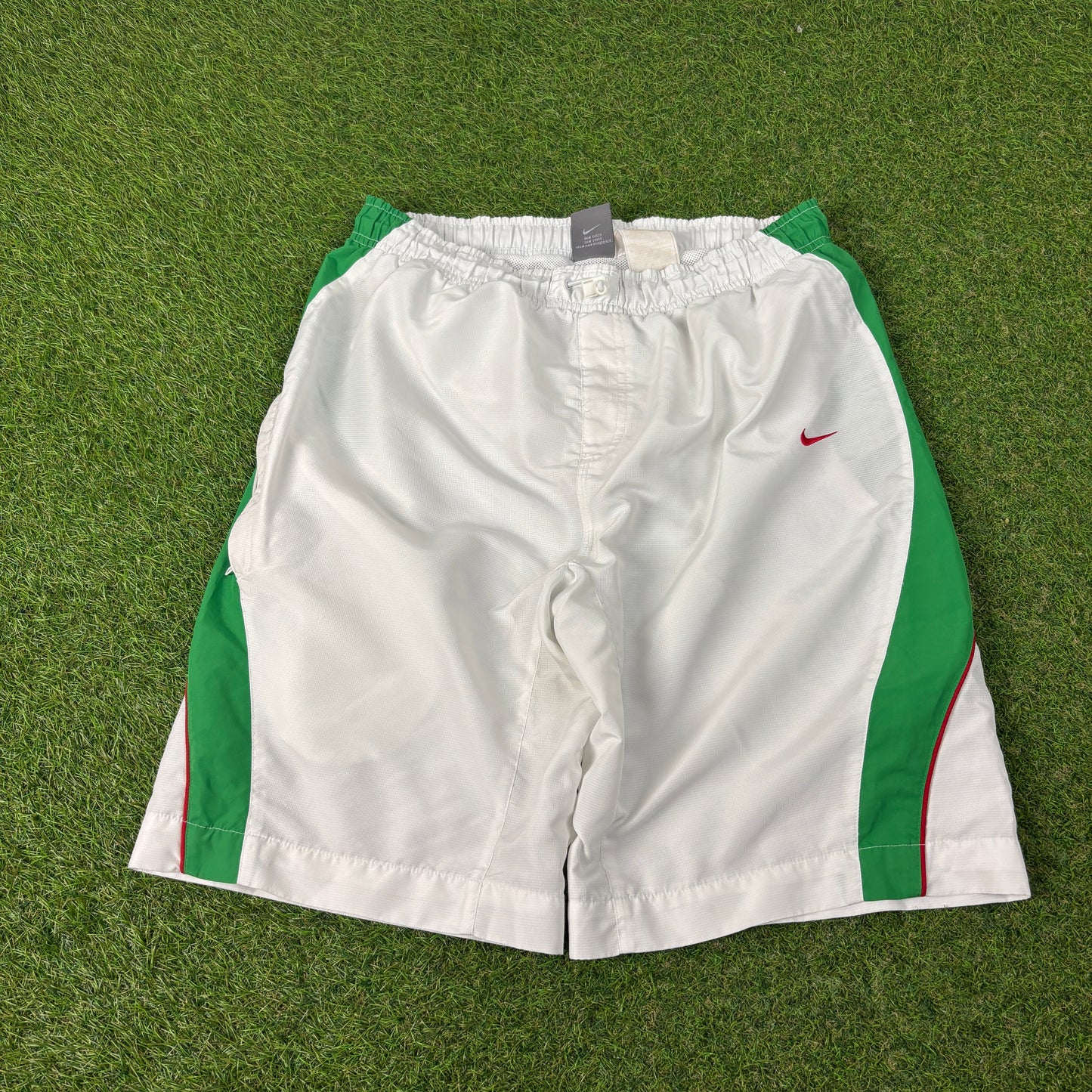 00s Nike 3/4 Length Baggy Shorts White Medium