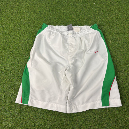 00s Nike 3/4 Length Baggy Shorts White Medium