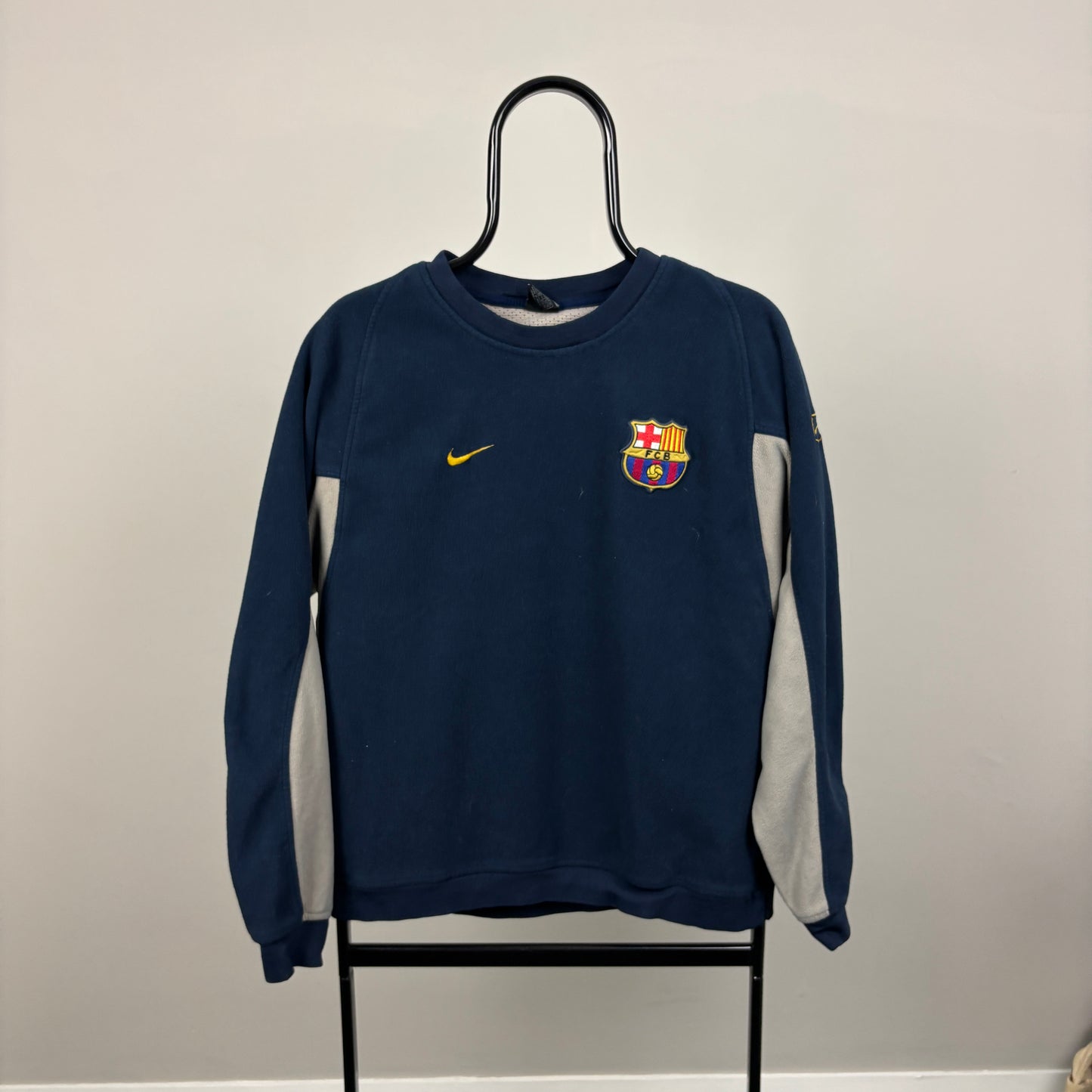 00s Nike Barcelona Fleece Sweatshirt Blue Large
