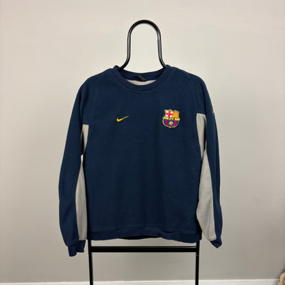 00s Nike Barcelona Fleece Sweatshirt Blue Large