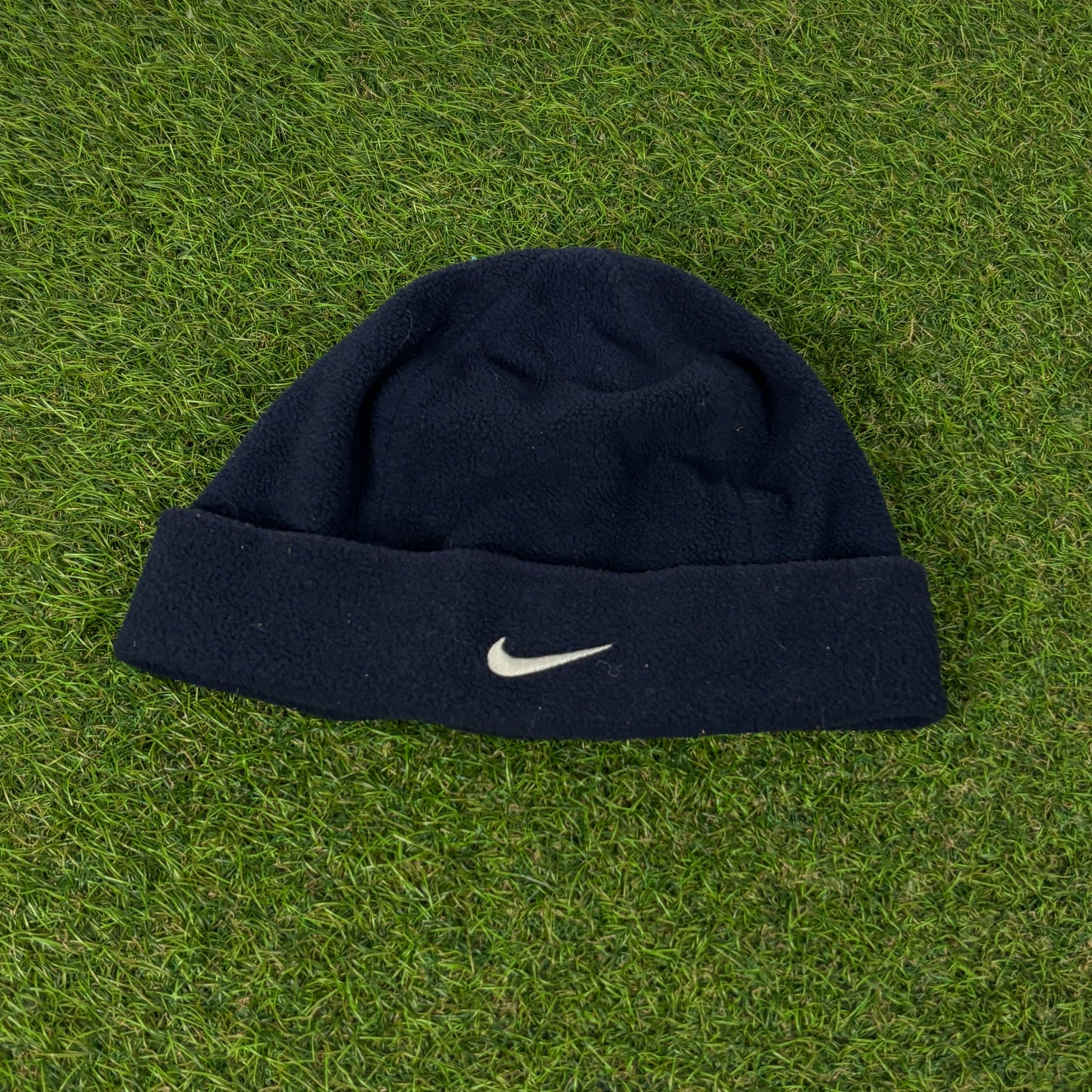 00s Nike Fleece Beanie Hat Blue