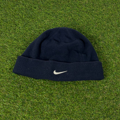 00s Nike Fleece Beanie Hat Blue