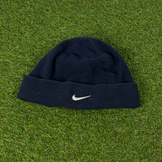 00s Nike Fleece Beanie Hat Blue
