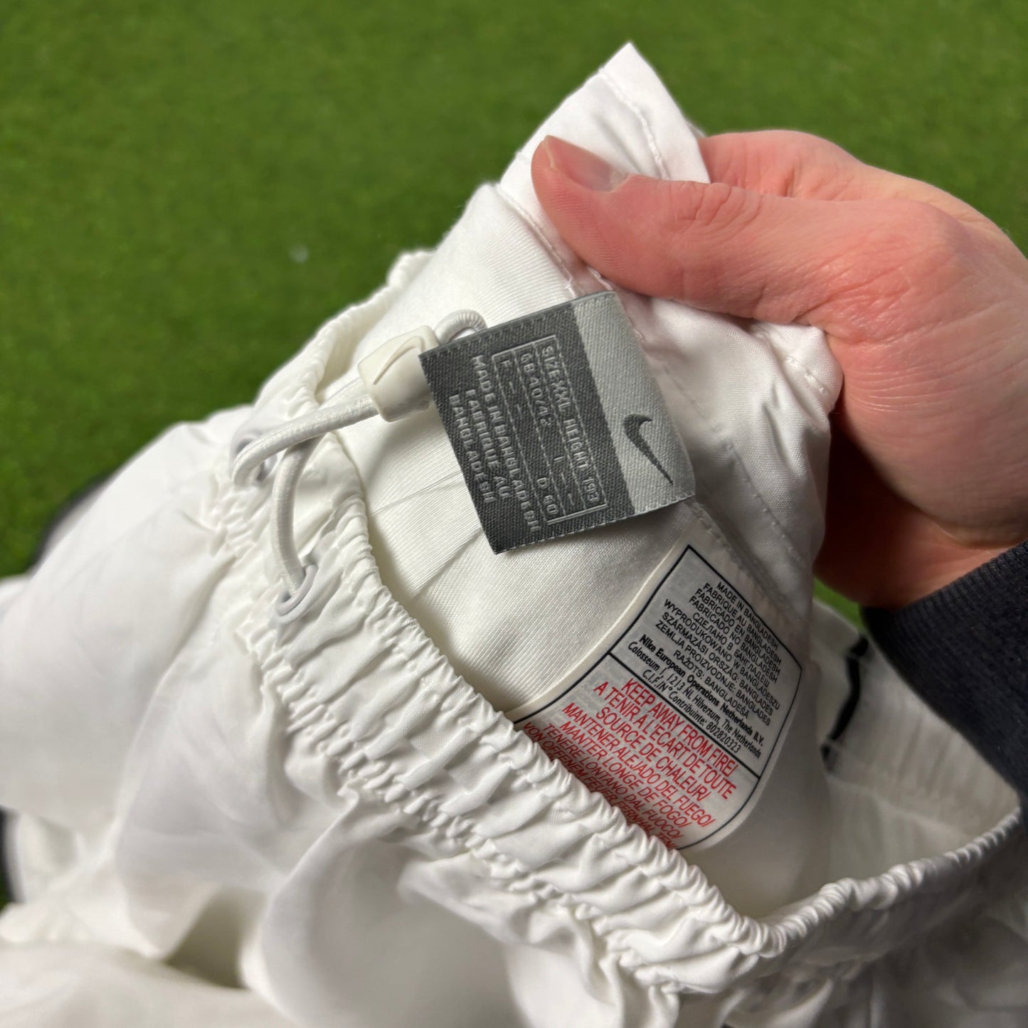 00s Nike 3/4 Length Piping Joggers White XXL