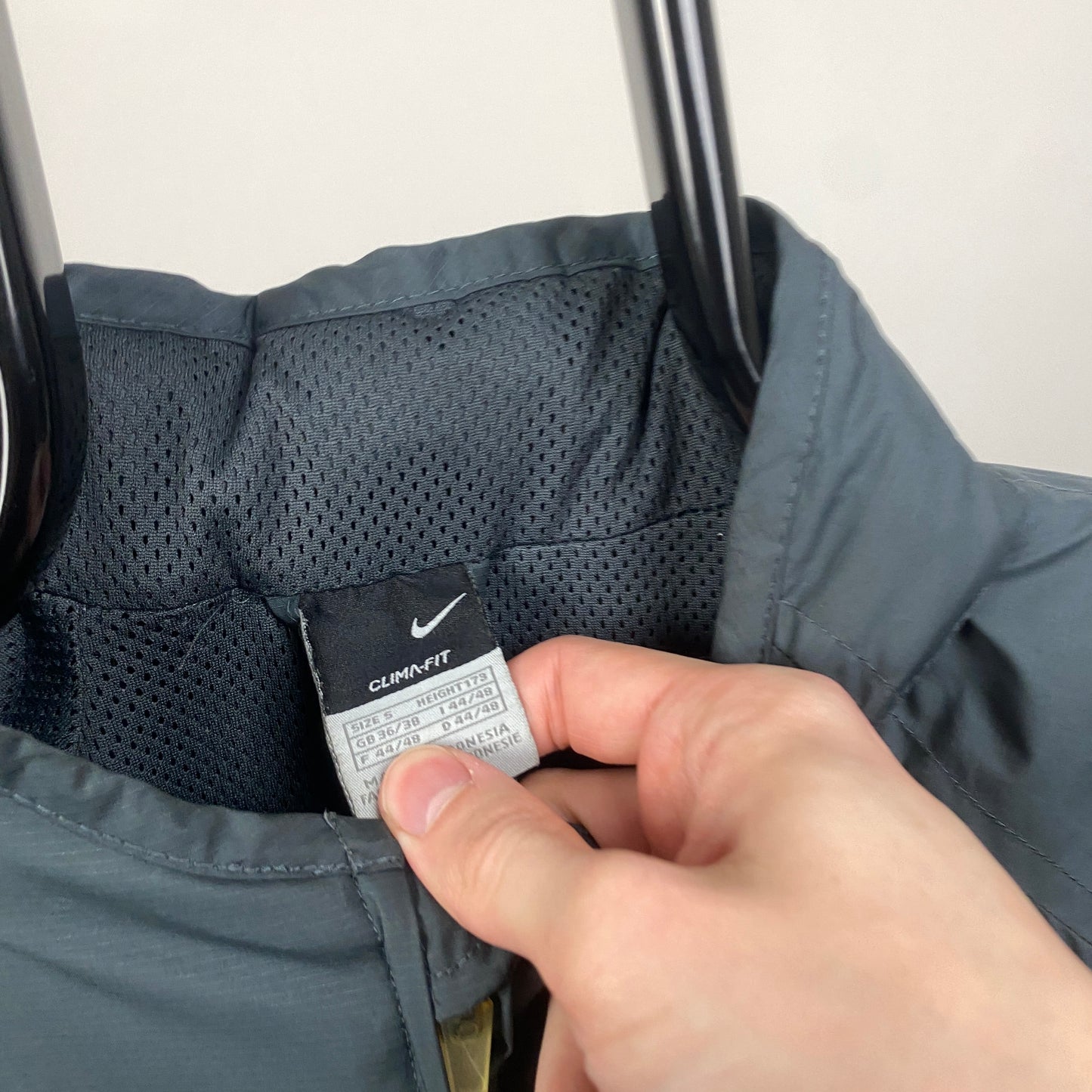 00s Nike Juventus T90 Windbreaker Jacket Grey Small