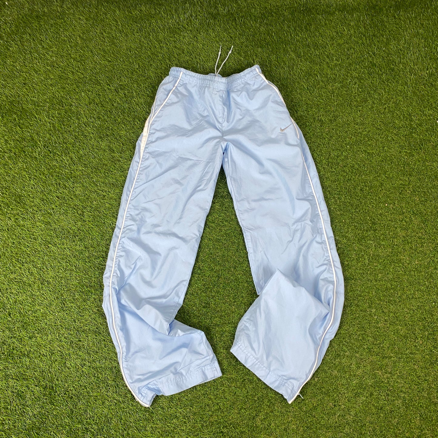 00s Nike UNC Piping Windbreaker Jacket + Joggers Set Blue Medium
