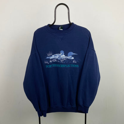 Retro Duck Sweatshirt Blue XL