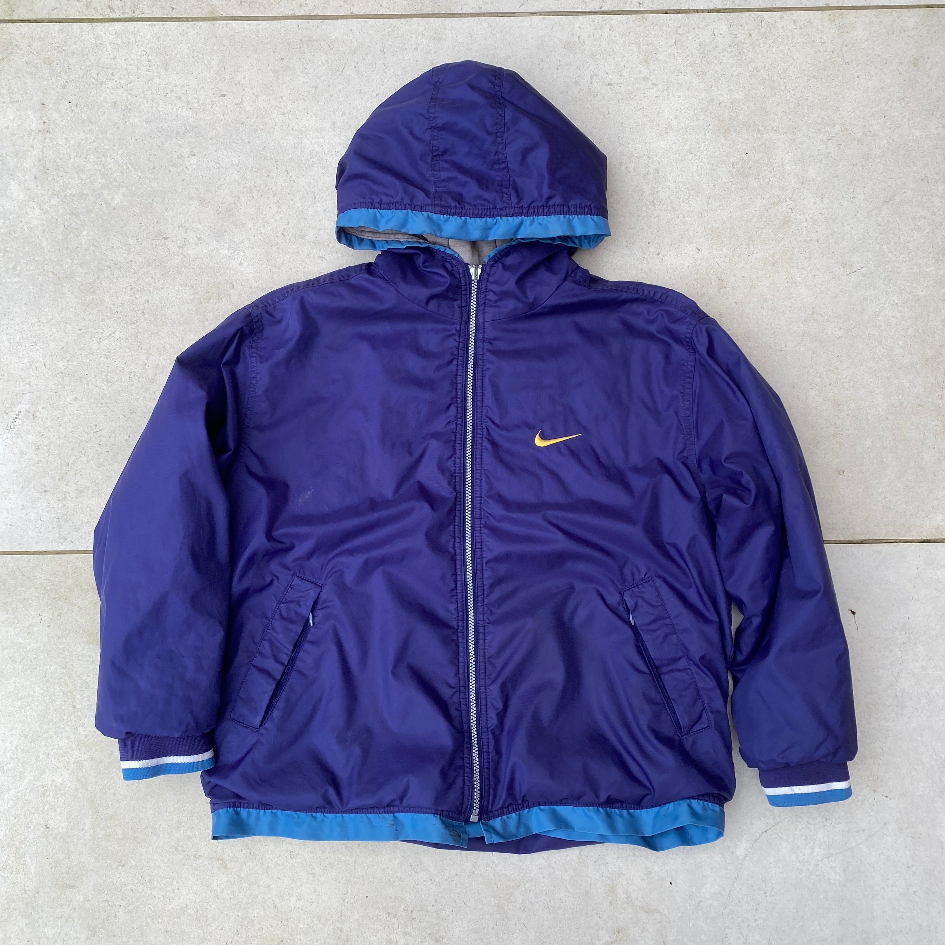 90s Nike Reversible Puffer Jacket Purple Large