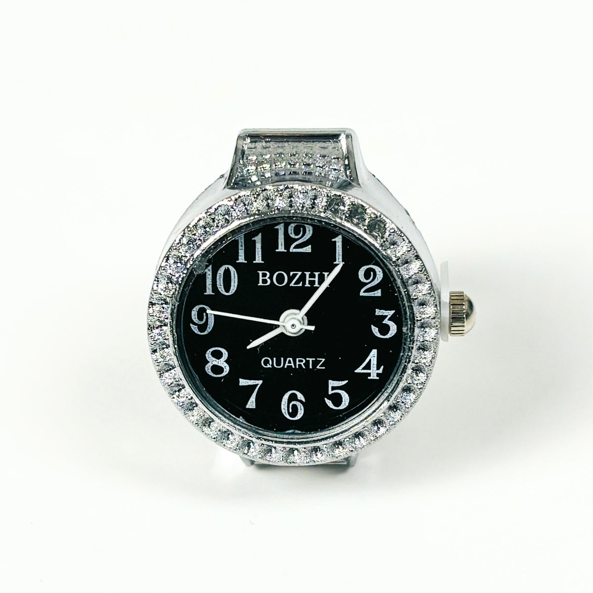 Vintage Watch Ring Bezelled Black