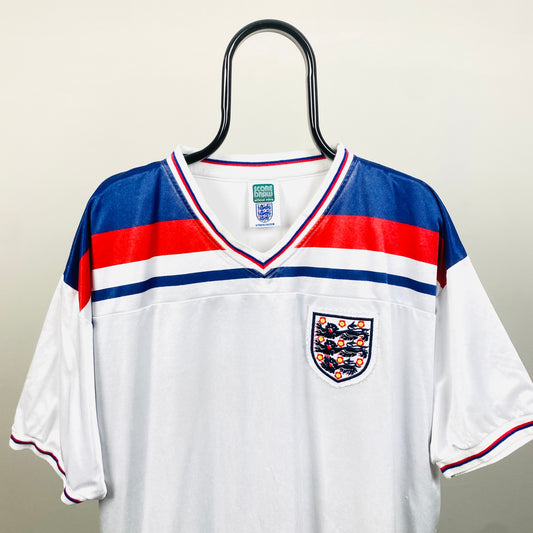 00s England Football Shirt T-Shirt White XXL