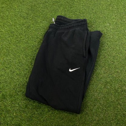 00s Nike Wide Leg Cotton Joggers Black Large