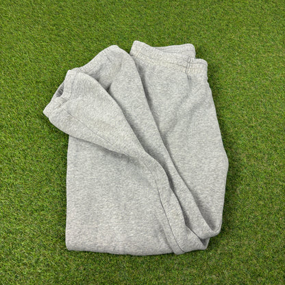 00s Nike Wide Leg Cotton Joggers Grey Medium