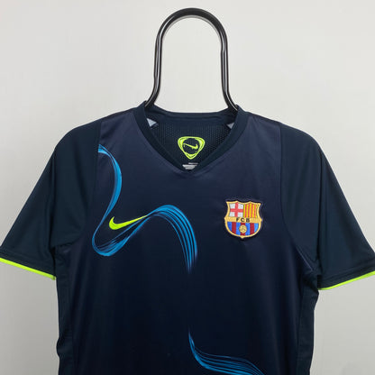 00s Nike Barcelona Football Shirt T-Shirt Blue Small