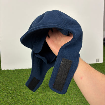 00s Nike Fleece Ear Flap Trapper Hat Blue