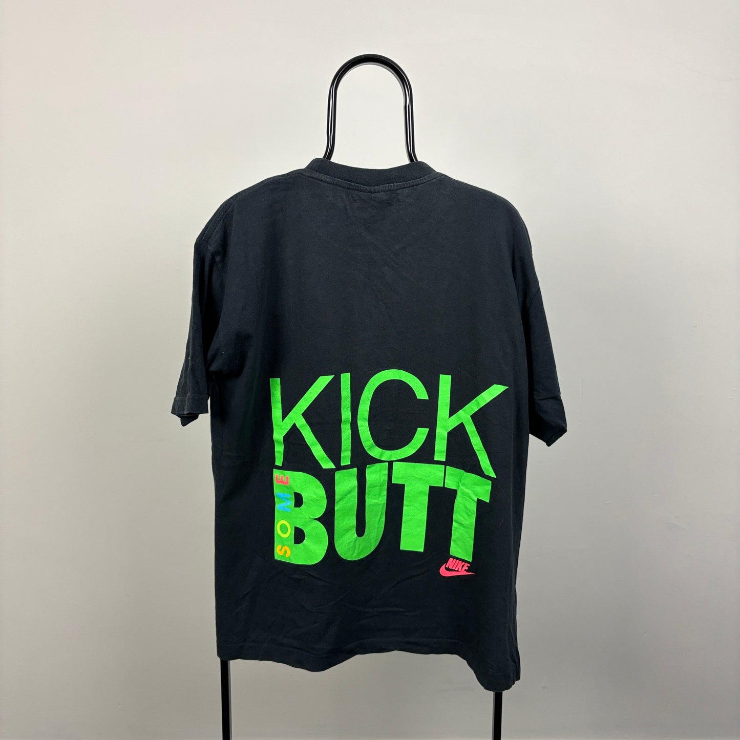 90s Nike Kick Butt T-Shirt Black Large