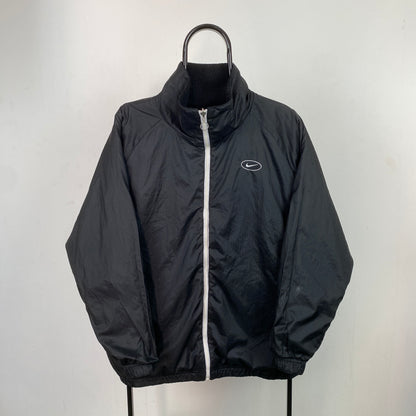 00s Nike Reversible Fleece Coat Jacket Black XL