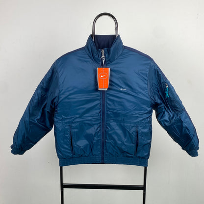 90s Nike Reversible Puffer Jacket Blue XS